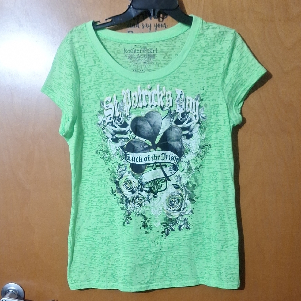 ALL ACCESS Green Short Sleeve Tee with Graphic Design